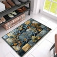 thumbnail image 3 of 3D Floral Print Doormat Set Modern Bath Rug And Entryway Carpet With High Absorbency Machine Washable Floor Mat For Bathroom Front Door Indoor D Heating Blanket Blanket Comforter Twin Blankets for Bed, 3 of 3