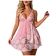 thumbnail image 1 of Conjunto de dos piezas de camisón de mujer con pijama de encaje cosido de lencería sexy Fridja nalpqowj12849, 1 of 1