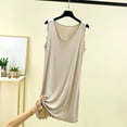 thumbnail image 2 of aidice Pajamas Dresses for Women Loungewear V Neck Sleeveless Ruffle Loose Comfy Soft Night Dresses, 2 of 3