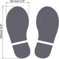 thumbnail image 2 of PATIKIL 6x2.5" Footprint Sticker, 4 Pairs PVC Shoes Floor Decal Sign for Class Decor Stair Guide, Dark Gray, 2 of 6