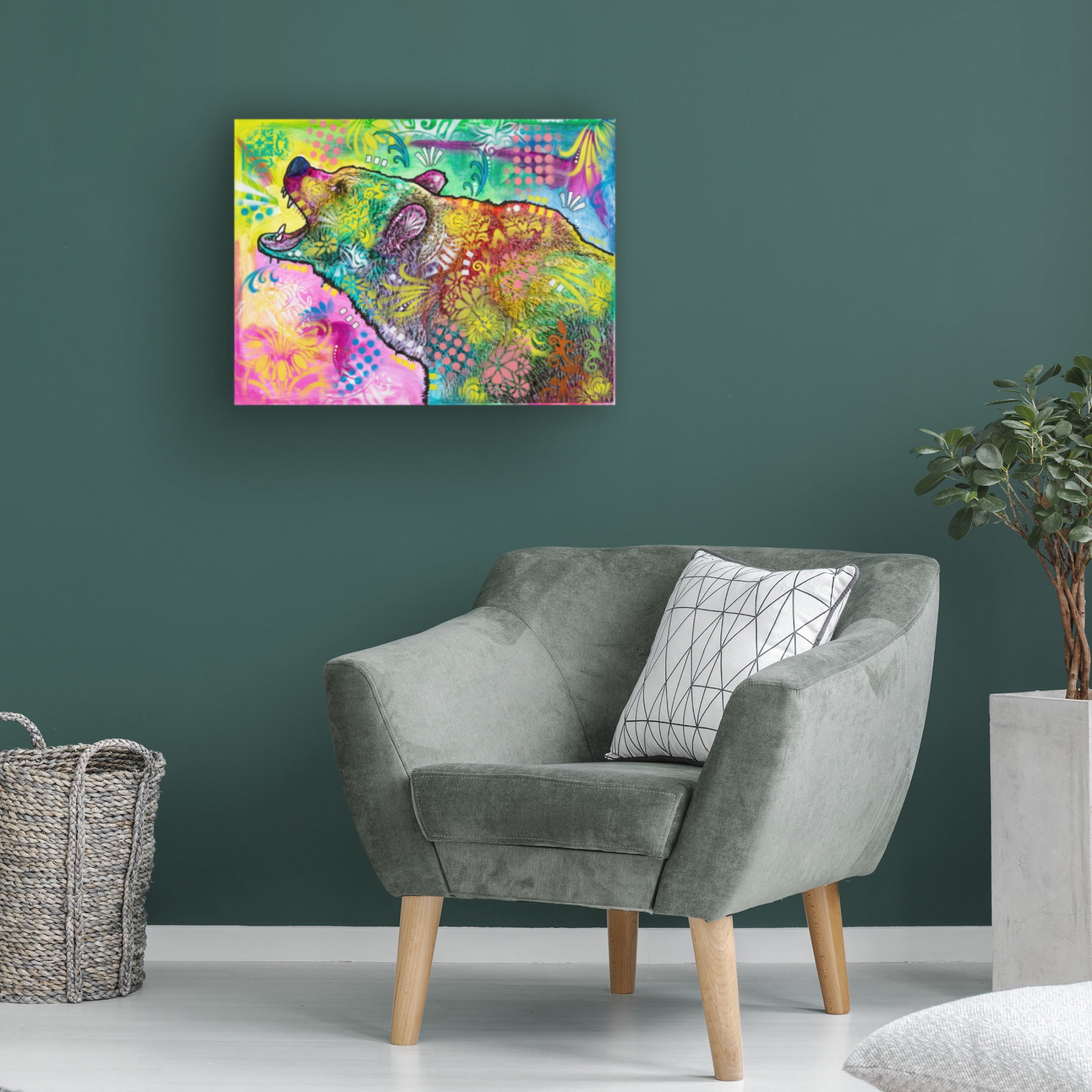 Canvas Wall Art - Dean Russo- Exclusive 'Primal Roar' Wall Art for Living Room, Bedroom, or Office Décor by Trademark Fine Art - 19 x 14 Inches