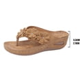 thumbnail image 4 of Hurxie Mary Jane Square Toe Black Ballet Flats for Women Comfortable Ankle Strap Casual Slip On Flats Brown 38, 4 of 8