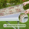 thumbnail image 6 of Pioneer Flower Floral Print Pattern Square Fitted Tablecloth with Elastic Edge,Square Table Cover,Washable Elastic Table Cover for Home Kitchen Party Decor 34"x34", 6 of 6