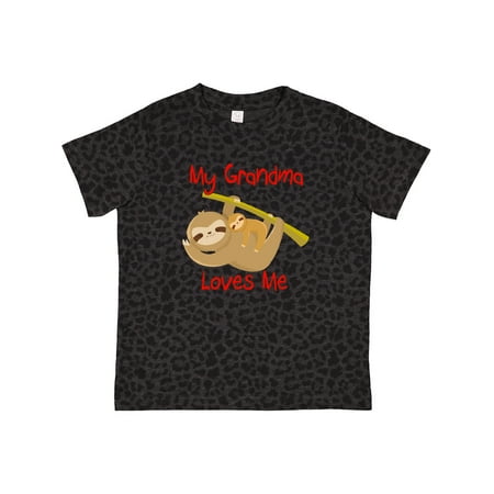 

Inktastic My Grandma Loves Me Sloth Gift Toddler Boy or Toddler Girl T-Shirt