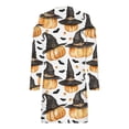 thumbnail image 5 of Fartey Women's Halloween Mini Dresses Casual Elegant Ring Hole Cold Shoulder Tank Dress V Neck Long Sleeve Tunic Dress Funny Pumpkin Print Dress, 5 of 5