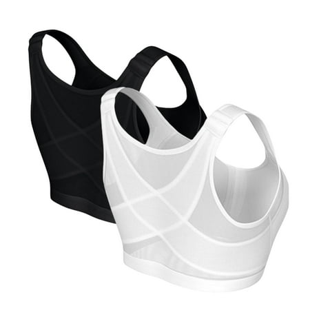 Yubnlvae Sports Bras ( Navy S-5Xl ) Forme Science Bra Posture Correcting Women s Front Closure Posture Wireless Back Support Full Coverage Sports Bra Pack of 2
