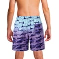 thumbnail image 3 of Boys Swim Trunks Quick Dry Swimwear Mesh Bathing Suit UPF 50+ Swimsuits with Mesh Lining 6-8 Years Shark Blue Purple, 3 of 9