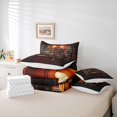 thumbnail image 6 of jejeloiu Brown Bookshelf 7pcs Bedding Comforter Set,Vintage Books Queen Bedding Sets,Library Theme Queen Sheet Sets For Girls Boys,Ultra Soft Home Decor Reversible, 6 of 8