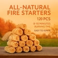 thumbnail image 2 of 120 PCS Fire Starter – Natural Wax & Sawdust Wood Igniters for Grill, Fireplace, Camping Accessories, BBQ, and Cooking – All-Weather, 10 Min Burn, 2 of 5