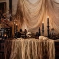 thumbnail image 5 of Lilixerw Halloween Creepy Gauze Table Runner, Earth Tone Crinkle Fabric Drape, for Table, Mantel, Archway and Party Setup, 35.43x70.86 inch, 2 Pack, 5 of 6