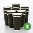 thumbnail image 4 of 16 Ounce Paper Coffee Cups, 25 Ripple Wall Disposable Paper Cups - Leakproof, Recyclable, Light Purple Paper Hot Cups, Insulated, Matching Lids Sold Separately - Restaurantware, 4 of 4