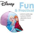 thumbnail image 3 of Disney Girls' Frozen Baseball Cap - 2 Pack Princess Elsa and Anna Curved Brim Strap Back Hat (2T-7), 3 of 6