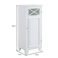 thumbnail image 4 of Teamson Home Dawson Freestanding Floor Storage Accent Cabinet with Decorative Glass Panel, White, 4 of 7