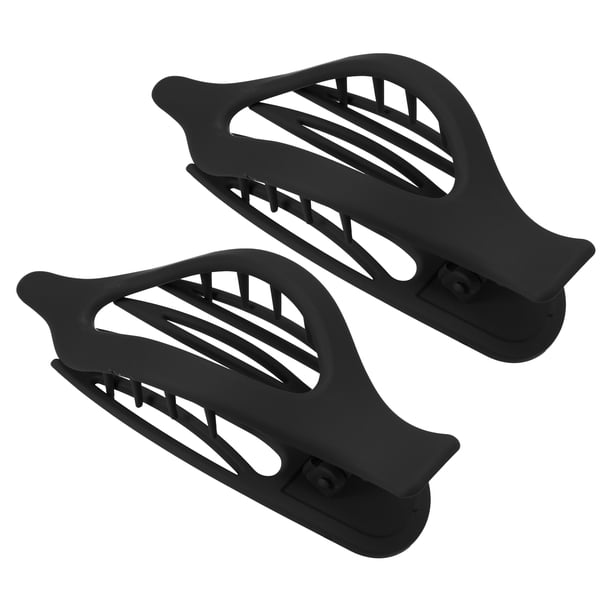 2 piezas de pinzas de plástico para el cabello, pinzas para el cabello, pasadores para el cabello para mujeres, negro, 4.69''x1.89''x1.02''