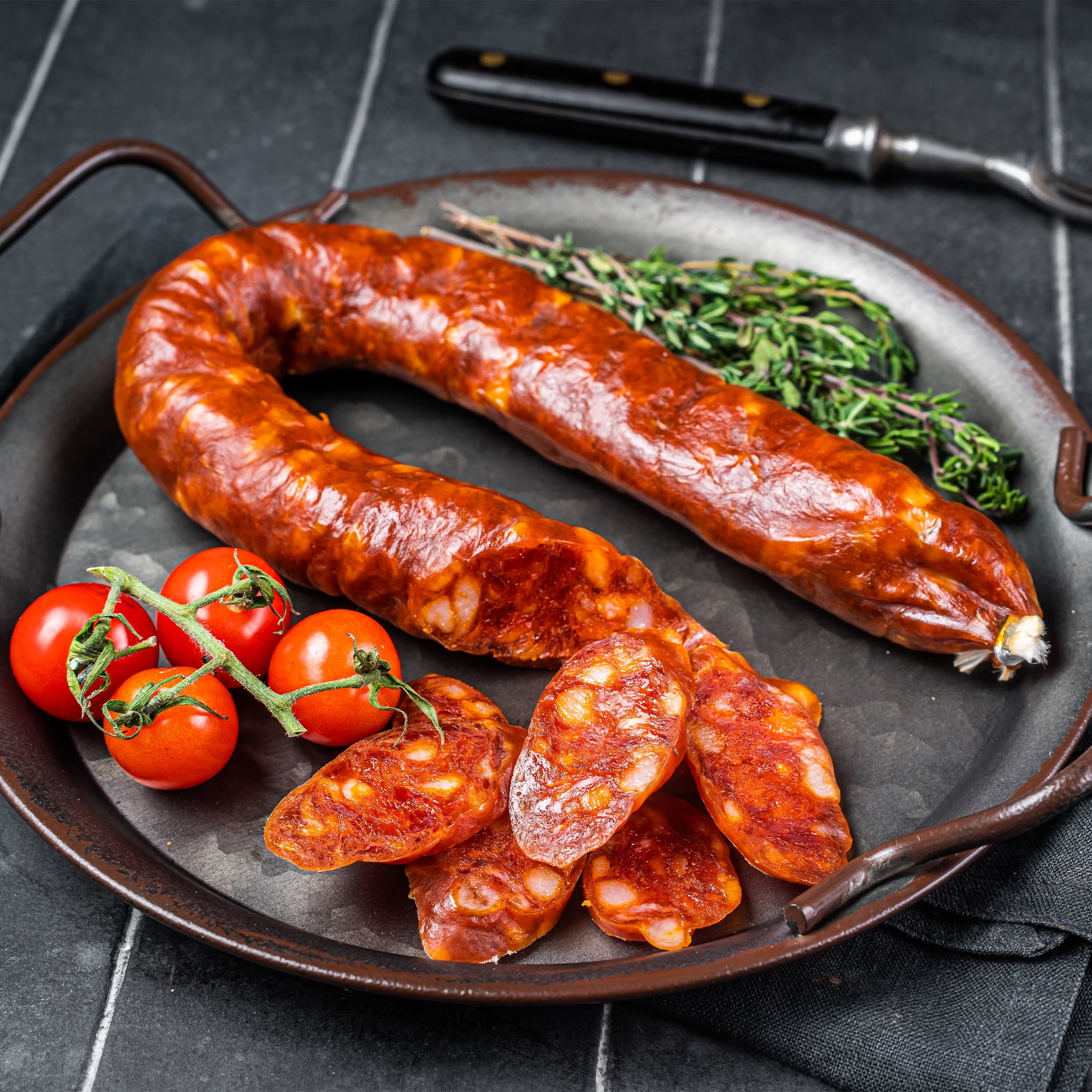 Hot Chorizo Ring (Sarta) True Spanish Recipe - Spanish Chorizo for Authentic Tapas 7oz | Espua