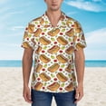 thumbnail image 4 of Lsque Hot Dog 7 pattern Hawaiian Shirt for Men, Unisex Summer Beach Casual Short Sleeve Button Down Shirts-Small, 4 of 9