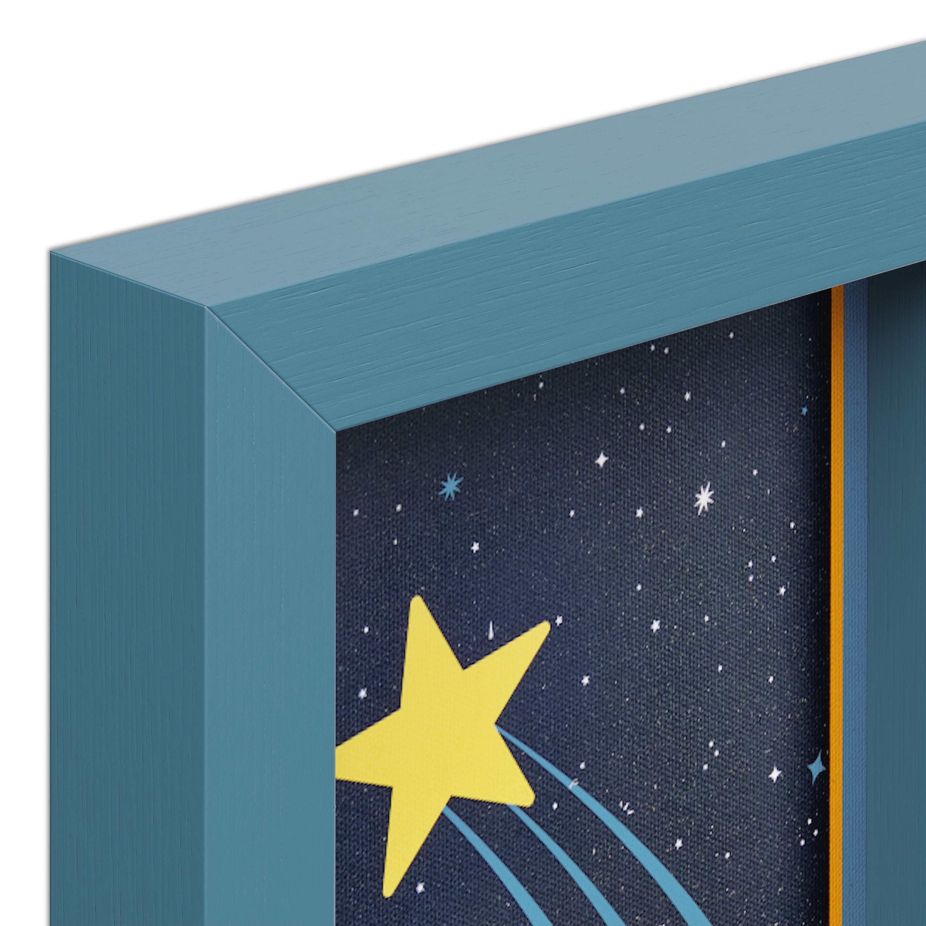 Mainstays Kids Space Dino 3-Piece Framed Wall Art Set