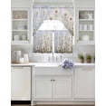 thumbnail image 3 of Daisies Flowers Swag Kitchen Curtains Sets for Windows 24 Inch Length, Modern Smear Art Neutral Textured Short Window Curtain Panels Swags Valances and Tiers 3 Piece Set for Cafe/Dining Room, 3 of 5