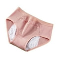 thumbnail image 3 of FASHOFT Womens Underwear High Waist Period Panties Pure Cotton Antibacterial Leak Proof Pocket Breathable Mid Rise Comfort Daily Sanitary Briefs Pink XXL, 3 of 3