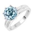 thumbnail image 2 of Sterling Silver with Natural Sky Blue Topaz Solitaire Ring, 2 of 4