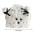 thumbnail image 3 of Plush Dog Tissue Box Cover Cartoon Tissue Holder Tissue Dispenser Organizer Box Cute Plush Paper Holder Napkin Box for Car Home Office, 3 of 7