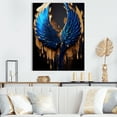 thumbnail image 2 of Designart Blue And Gold Angel Wings IV Canvas Wall Art, 2 of 5