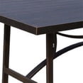 thumbnail image 4 of Benzara Noe Cast Aluminium Metal Dining Table with Grooved Top in Dark Bronze, 4 of 5