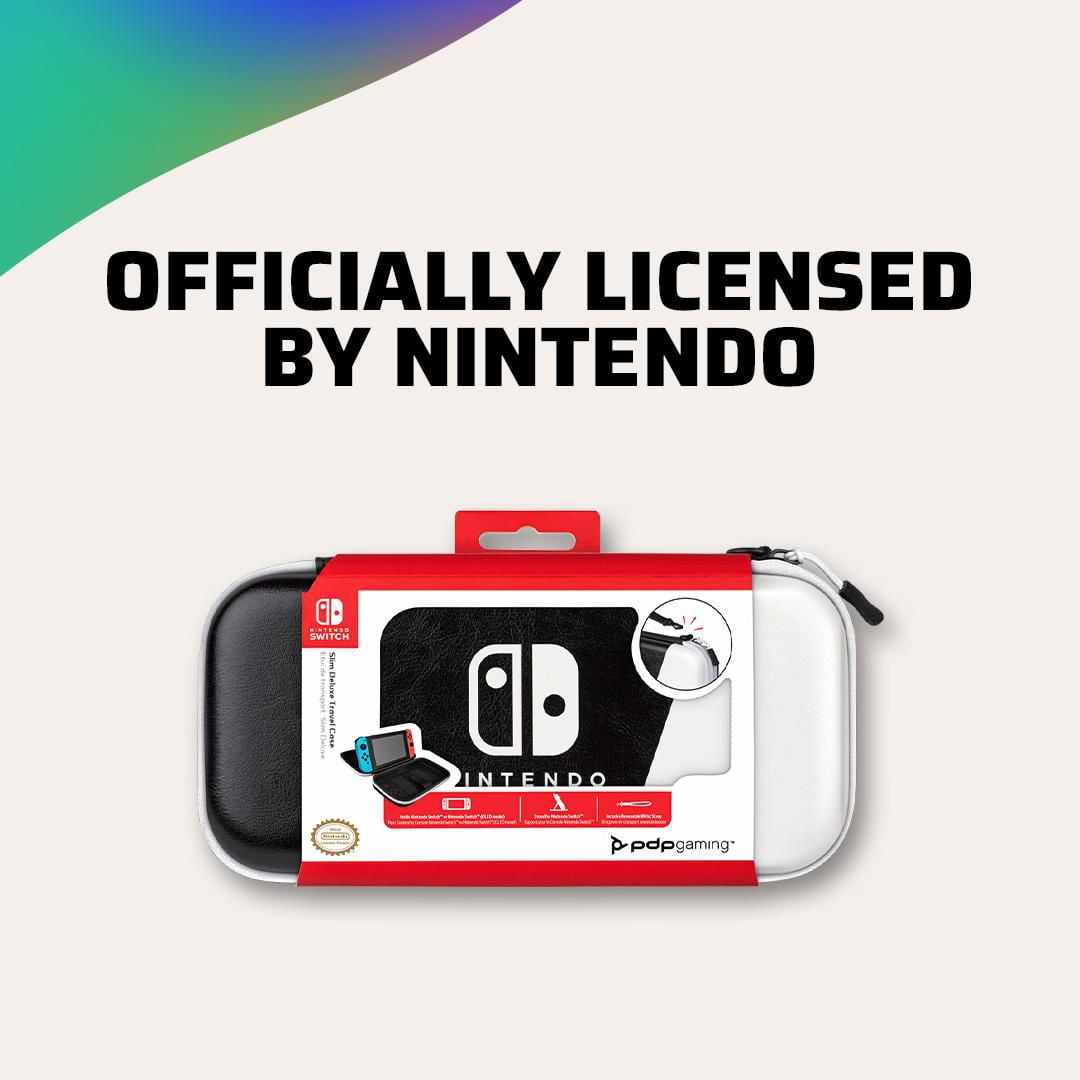 PDP Gaming Slim Deluxe Travel Case: Noir & Blanc