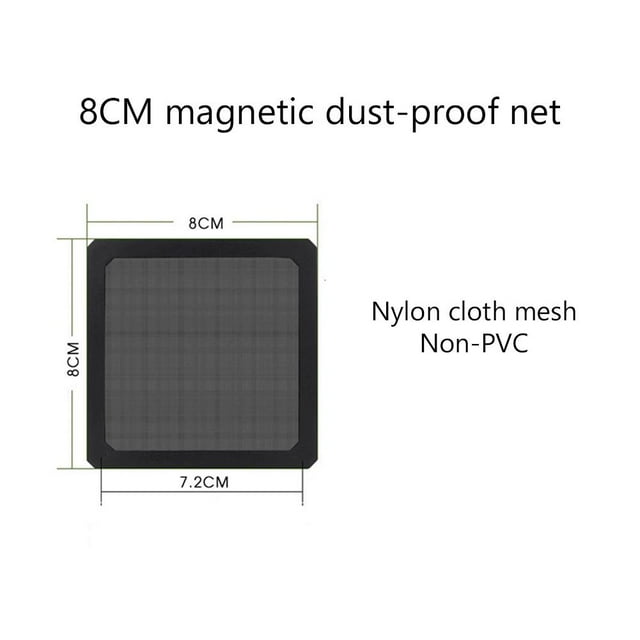 8/12/14cm Magnetic Frame Dust Filter Dustproof Mesh Cover PVC Net Guard Fan Cover Dust Filter Antidust Net for PC Computer Case 8cm 2pcs