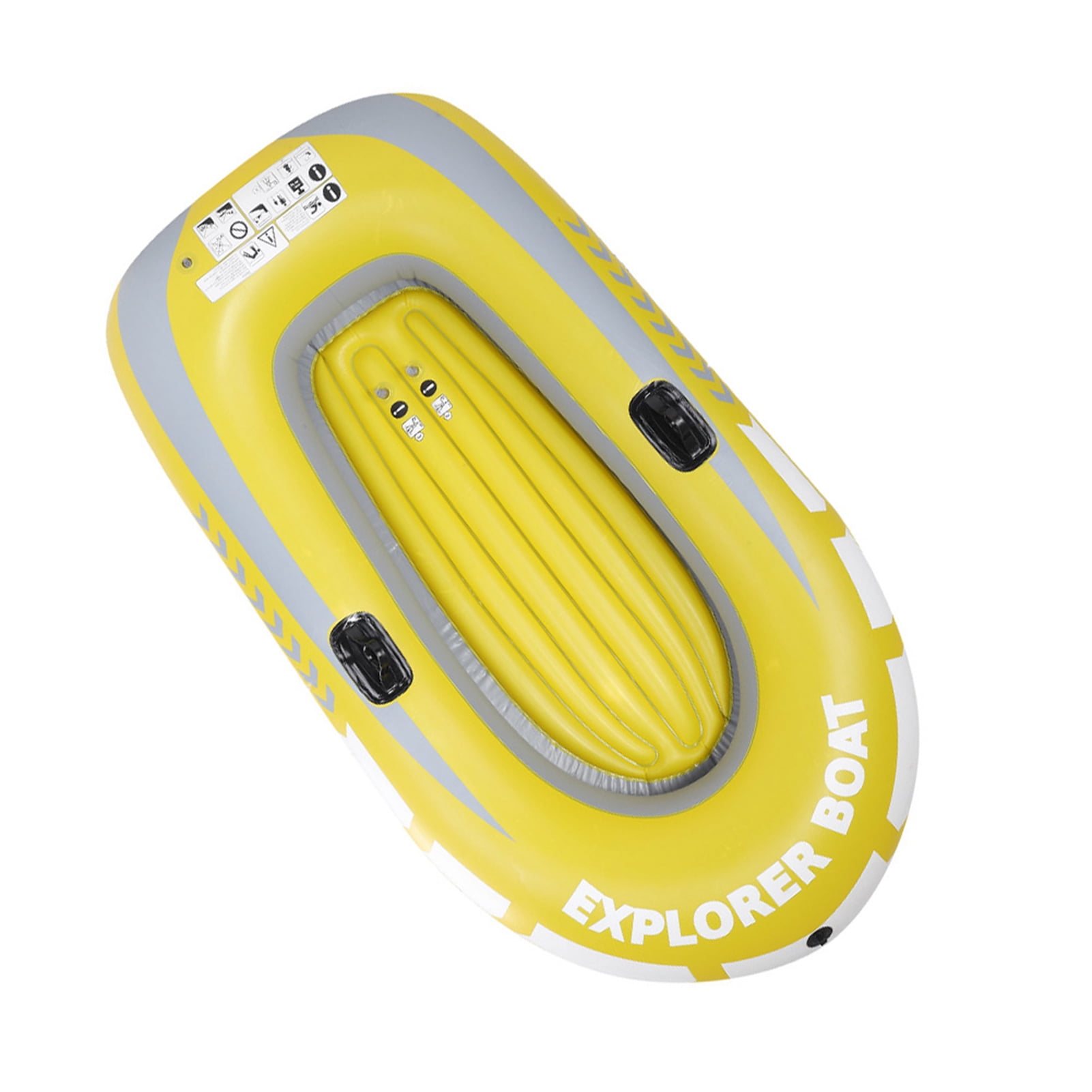 Inflatable Fishing Boat Inflatable Kayak Yellow Pvc Pvc Inflatable Kayak Canoe 2 Person Rowing Air Boat Fishing Drifting Diving
