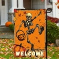 thumbnail image 5 of 1 PC, 2D Flat/ Garden flag, skull dancing design pattern, 11.8x17.7 inches (30x45cm), fashionable 2D pattern, autumn Thanksgiving and Halloween garden flag, home outdoor courtyard lawn garden holiday, 5 of 5