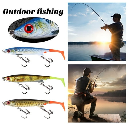 Kuorak Fishing Lure with Treble Hook Realistic Looking Easy Penetration Swimbait Bionic Hard Bait Fishing Accessories