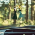 thumbnail image 5 of DELESYS Hanging Car Charm Car Mirror Hanging Accessories, Tassels Rear View Mirror Accessories Car Hanging Ornament, Cute Car Accessories for Women/Men, 5 of 6