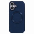 thumbnail image 3 of KAIYANG KIGC - Funda para iPhone 16 compatible con MagSafe con revestimiento de cuero con textura de lichi y policarbonato y TPU - B Azul Multicolor, 3 of 5