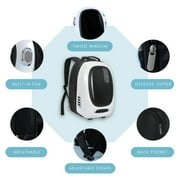 Instachew Trekpod Smart Pet Carrier Backpack for Cats, Small Dogs and Puppies upto17 lbs, Intelligent Temperature Control, App- Enabled with 5V USB Portable Outlet, Hiking & Outdoor Use (White)