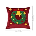 thumbnail image 3 of Soft Velvet Round Tufted Throw Pillow with Star Snowflake Ball Motifs, Christmas Embossed Decorative Cushion for Sofa Couch Bed and Living Room Decor (Multicolor), 3 of 6