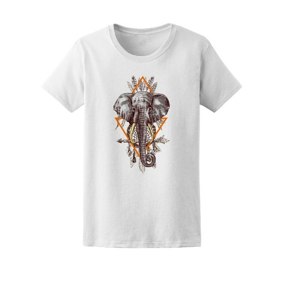 Elephant In Boho Style Triangle T-Shirt Men -Image by Shutterstock, Male 4X-Large