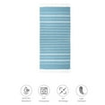 thumbnail image 4 of LACKUST Blue Striped Beach Towel - Quick-Dry Oversized Towel for Travel and Outdoor Activities, 35.43x70.86 Inches, 4 of 7