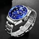 thumbnail image 5 of Reloj LIGE Reloj de lujo impermeable 3ATM con fecha para hombre plateado y azul, 5 of 5