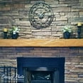 thumbnail image 5 of 6"H x 6"D x 84"W Knotty Pine Faux Wood Fireplace Mantel, Onyx, 5 of 13