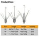 thumbnail image 5 of 5 Pcs Sputnik Sinker Fishing Equipment Long Tail Fishing Weights Lead Saltwater Surf Casting Sinkers, 5.0 Ounces, 5 of 5