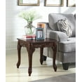 thumbnail image 6 of Traditional Dark Cherry Finish Wood End Table with Ornate Detailing | Claw Feet, 6 of 6
