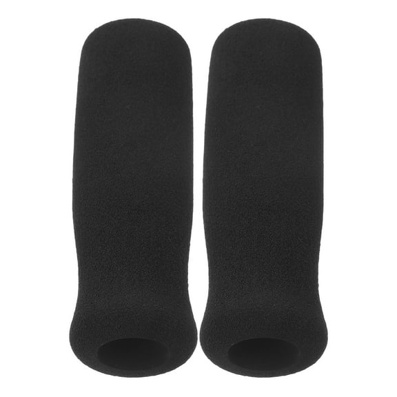 Beaupretty Cane Grip NBR Black 2pcs Cushioning Hand Grips For Enhanced Control