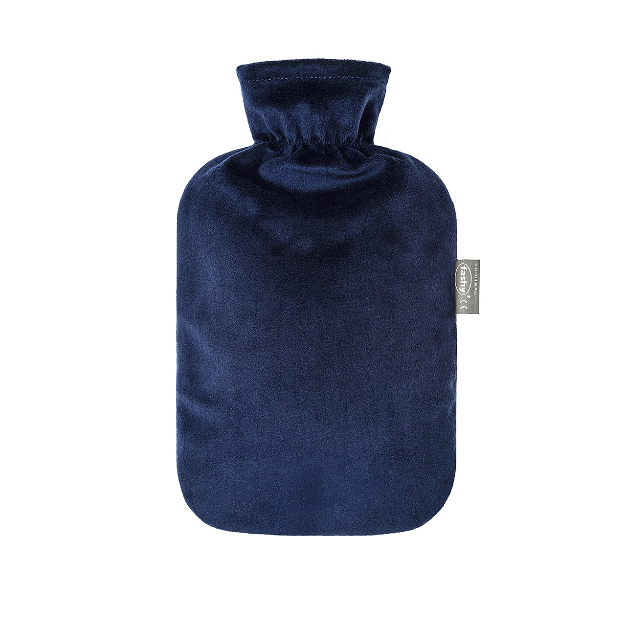 Fashy Hot Water Bottle with Plush Cover Navy 2L Water Bottle