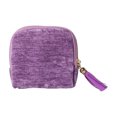 thumbnail image 1 of Visland Small Travel Jewelry Case 5 Compartments Portable Mini Jewelry Box with Tassel Zipper Soft Velvet Organizer Pouch for Rings Bracelets Bangles Cards, 1 of 8