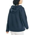 thumbnail image 3 of Nautica Women's V-Neck Kangaroo Front Pocket Sweatshirt Cotton Blend Hoodie-Blue / XXL, 3 of 4