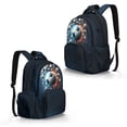 thumbnail image 2 of Xixirimido Soccer Ball Stones Print 17" Kids Backpack for Boys Girls Large School Bags for Middle/High School Students Multi-pocket Book Bag for Elementary, 2 of 8