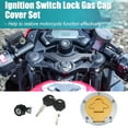 thumbnail image 3 of Unique Bargains 1 Set Motorcycle Ignition Switch Gas Fuel Tank Cap Cover Seat Lock with Keys Black, Silver Tone, 3 of 7