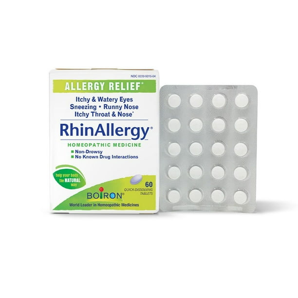 Boiron RhinAllergy Tablets Allergy Relief, Sneezing, Runny Nose, Itchy
