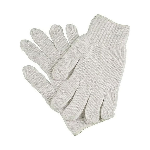 Ambitex Pro Cotton/Polyester Gloves Natural White 12 Pair/Pack (CTPS400LG/NLW)